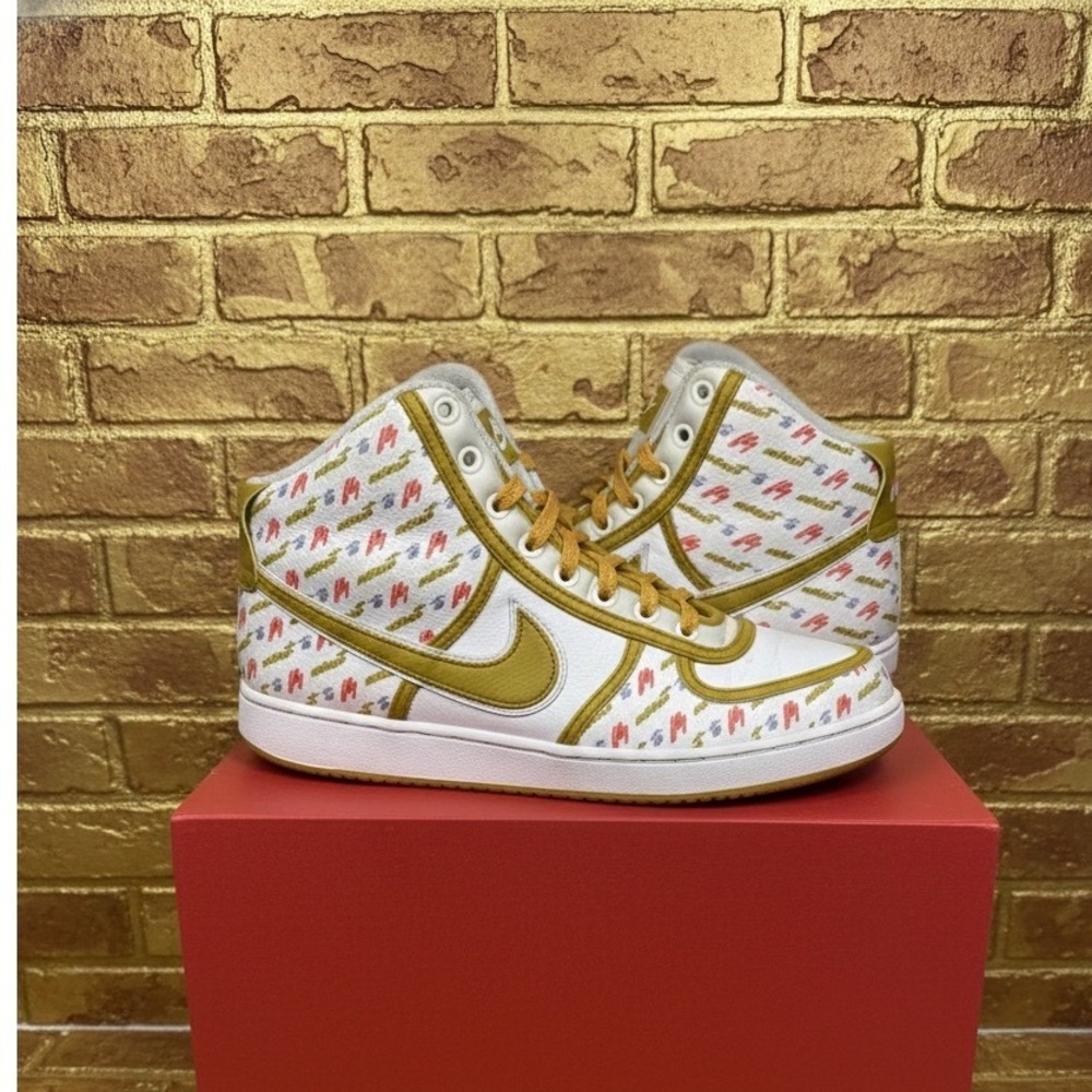 🔥Nike Vandal🤑 High LX "Meant To‎ Fly" Women's Size 10 White Gold  Rare